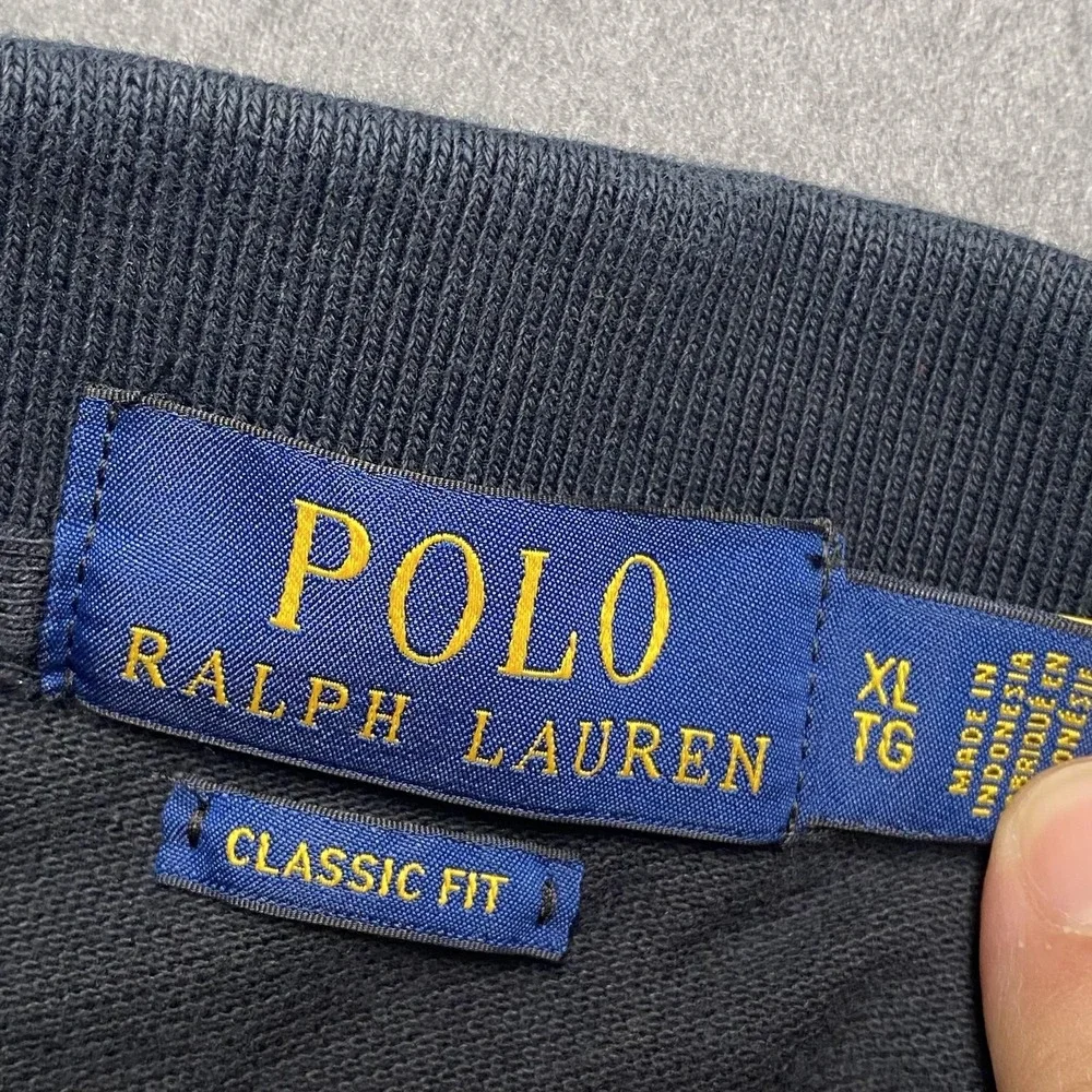 Polo Ralph Lauren Polo Shirt Mens XL Black Classic Fit Pony Logo Short‎ Sleeve